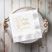 Ballon schetst gelukkige verjaardag folie servetten