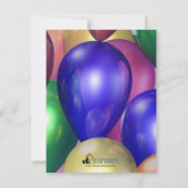 Ballon Shine 4,25 x 5,5-inch uitnodiging (Achterkant)