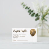 Ballon Sparkle Bronze Party Glitz Diaper Raffles Informatiekaartje (Staand voorkant)