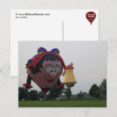 Ballon speciale meisjeswindmolen briefkaart (Voorkant / Achterkant)