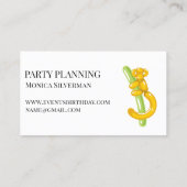 Ballon Speelgoed Dog Party Planner Birthday Visitekaartje (Achterkant)