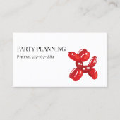Ballon Speelgoed Dog Party Planner Birthday Visitekaartje (Voorkant)