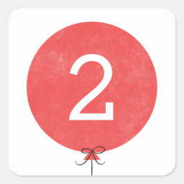 Ballon Sticker - Rood