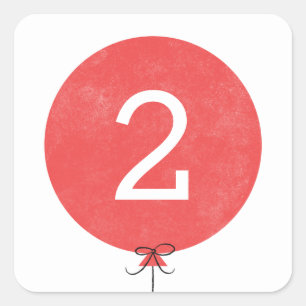 Ballon Sticker - Rood