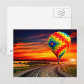 Ballon Sunset Briefkaart (Voorkant / Achterkant)