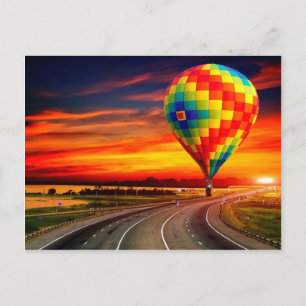 Ballon Sunset Briefkaart