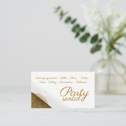 Ballon Tafelgerei voor feestballon Visitekaartje (Staand voorkant)