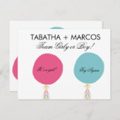 Ballon Tassel Baby Gender onthullen DIY Scratch Ca Aankondigingskaart (Voorkant / Achterkant)