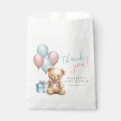 Ballon Teddy Bear-Baby shower Bedankzakje (Voorkant)