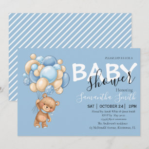 Ballon Teddy Bear Blue Baby Shower-uitvindingen Aankondiging