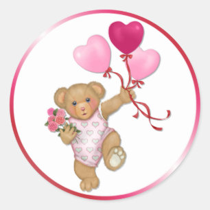 Ballon Teddy Ronde Sticker