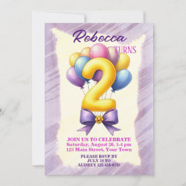 Ballon Thema 2e Verjaardag Kaart