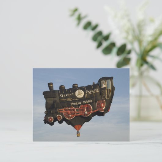 Ballon Train Briefkaart (Staand voorkant)