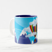Ballon Tweekleurige Koffiemok (Voorkant links)