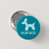 Ballon Twister (Light Blue) Pin Button (Voorkant /achterkant)