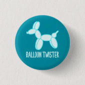 Ballon Twister (Light Blue) Pin Button (Voorkant)
