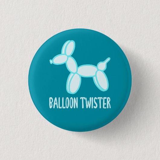 Ballon Twister (Light Blue) Pin Button (Voorkant)