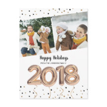 ballon van 2018 | BRIEFKAARTEN | Nieuw jaar