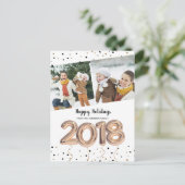 ballon van 2018 | BRIEFKAARTEN | Nieuw jaar (Staand voorkant)