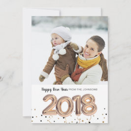 ballon van 2018 | Vakantie gelukkig nieuwjaar | Fo Feestdagenkaart