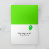 Ballon van Birthday met Hair Kaart (Binnen)