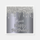 Ballon van het feest van de zilveren glitter servet (Voorkant)