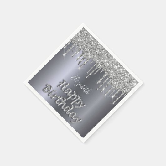 Ballon van het feest van de zilveren glitter servet (Hoek)