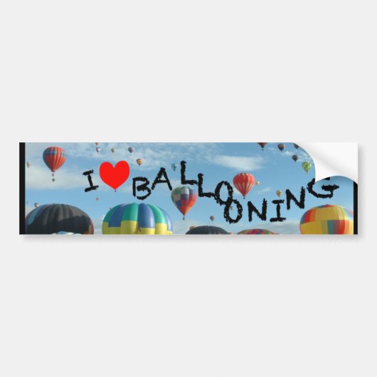 ballon van liefde ballon bumpersticker (Voorkant)