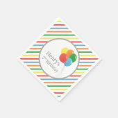 Ballon Verjaardag Papier Servetten, Gender Neutraa Servet (Hoek)