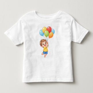 Ballon Verjaardag Peuter T-Shirt – Gelukkig Klein 