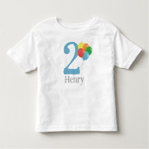 Ballon Verjaardag Shirt met Leeftijd voor Kinderen