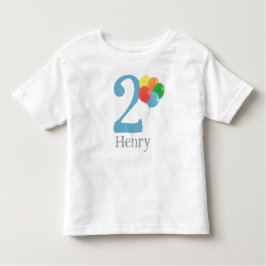 Ballon Verjaardag Shirt met Leeftijd voor Kinderen