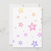 Ballon verjaardagsuitnodigingskaart voor leuke bab kaart (Achterkant)