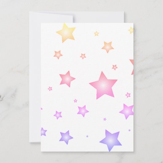 Ballon verjaardagsuitnodigingskaart voor leuke bab kaart (Achterkant)