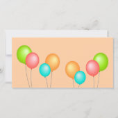 Ballon Vlag Verjaardag Foto Bedankkaart (Achterkant)