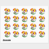 Ballon voor de vogelspoeling van Cute Guinee Ronde Sticker (Vel)
