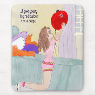 Ballon voor een Muismat met handschrift