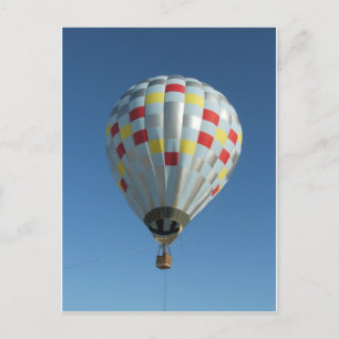 ballon voor rode en zilverwarme lucht briefkaart