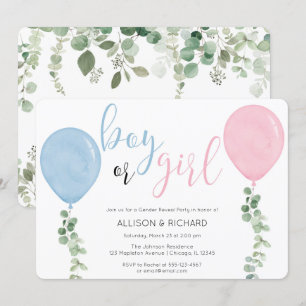 Ballon waterverf gender onthult partij kaart