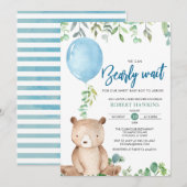 Ballon We Kunnen Nauwelijks Wachten Op Teddy Bear  Kaart (Voorkant / Achterkant)