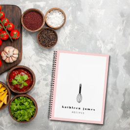 Ballon Whisk Blush Pink White Notitieboek