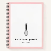 Ballon Whisk Blush Pink White Notitieboek (Voorkant)