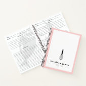 Ballon Whisk Blush Pink White Notitieboek (Binnen)