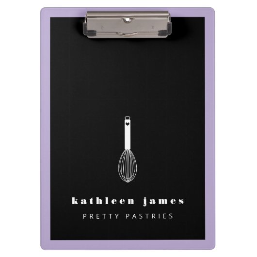 Ballon Whisk Lavender Black Catering Klembord (Voorkant)