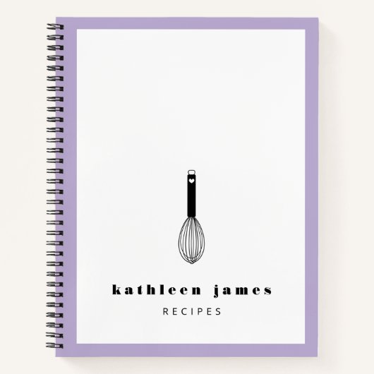 Ballon Whisk Lavender White Notitieboek (Voorkant)