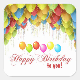Ballon Wow Verjaardag Stickers