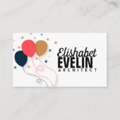ballonachtergrond in vlak visitekaartje (Voorkant)
