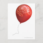 ballonafbeelding met een overdreven brein briefkaart (Voorkant)