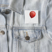 ballonafbeelding met een overdreven brein vierkante button 5,1 cm (In situ)