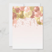 Ballonarch Blush Gold Girls 2e verjaardag Kaart (Achterkant)